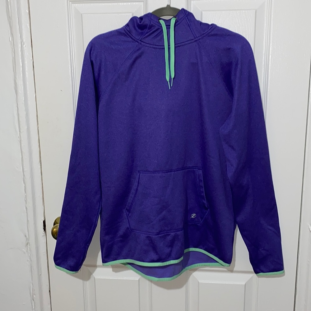 Energy Zone Size Medium Purple and Green Hoodie Pullover
